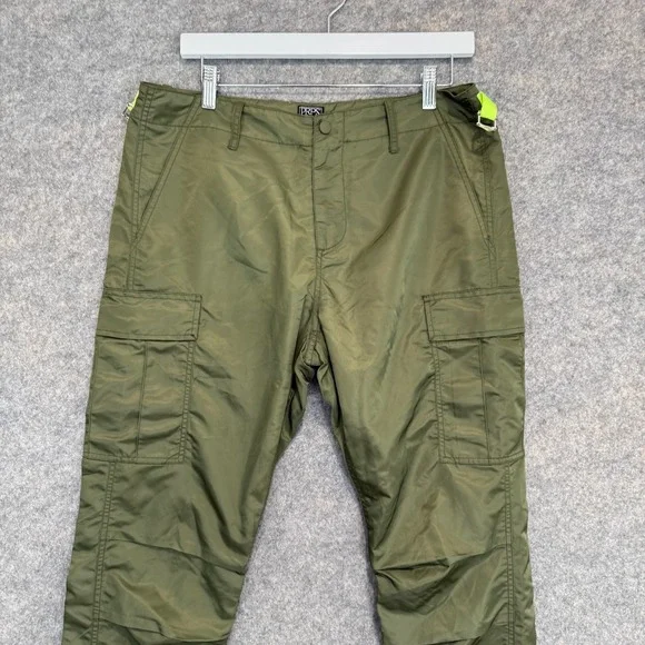 PRPS Jim Jones Nylon‎ Cargo Pants Mens 32 Mesh Lined Army Green Rare NEW - Picture 3 of 16